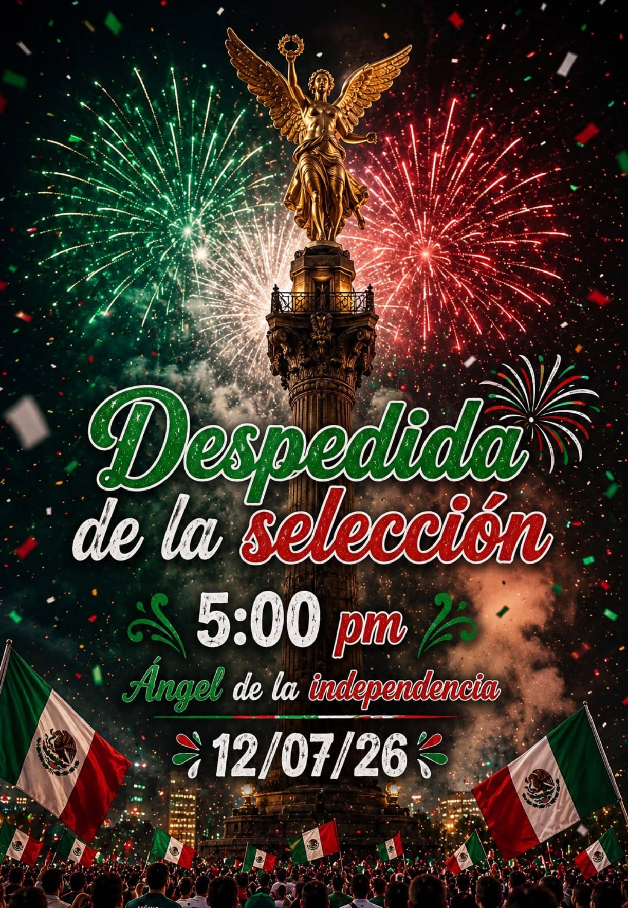Convocan última celebración en el Ángel de la Independencia para despedir a la Selección Nacional