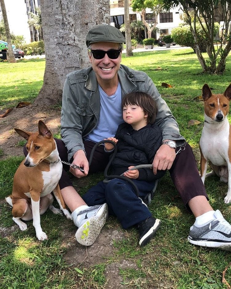 Diego Bertie y su hijo Galo.