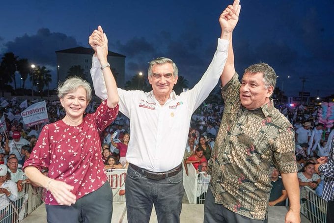 El senador Faustino Vargas López y Américo Villarreal, gobernador de Tamaulipas