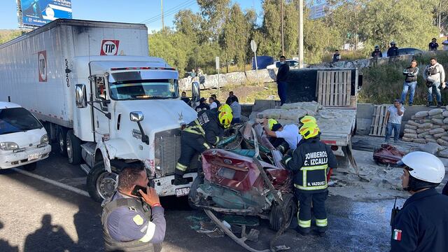 Accidente en la autopista México-Querétaro hoy, jueves 13 de octubre