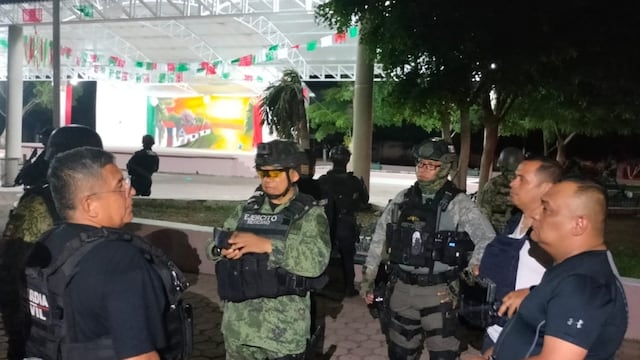Fuerzas federales y estatales en La Ruana