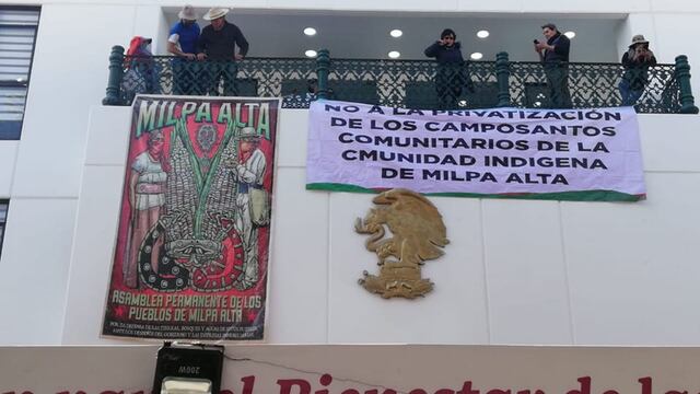 Toma de la alcaldía Milpa Alta
