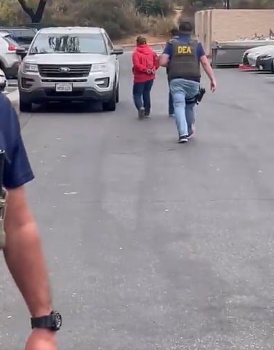 Mujer trata de detener un arresto de ICE en Home Depot en California
