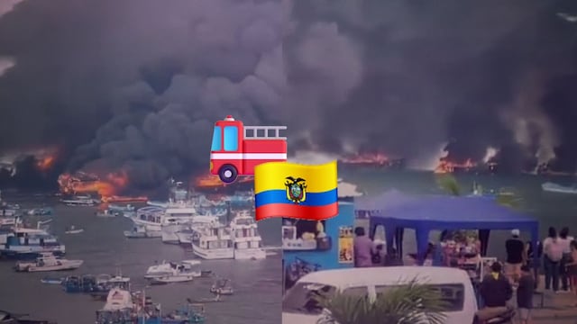 Incendio en Manta, Ecuador deja heridos y arrasa con embarcaciones