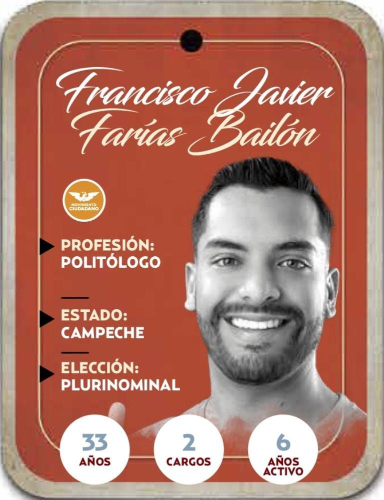 Francisco Javier Farias Bailón, diputado de Movimiento Ciudadano