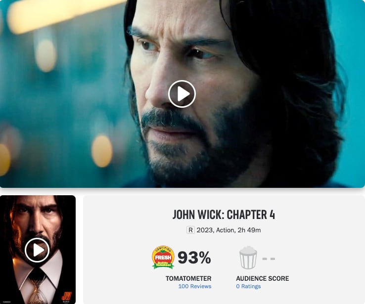John Wick 4 ya tiene calificación en Rotten Tomatoes