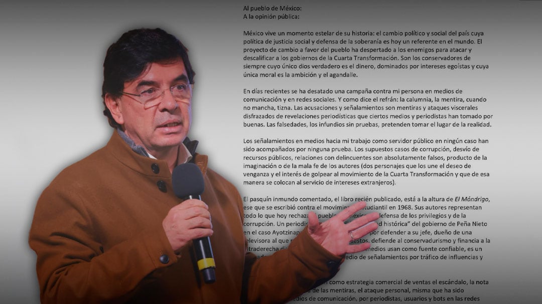 Jesús Ramírez Cuevas denuncia campaña en su contra y niega corrupción o nexos criminales
