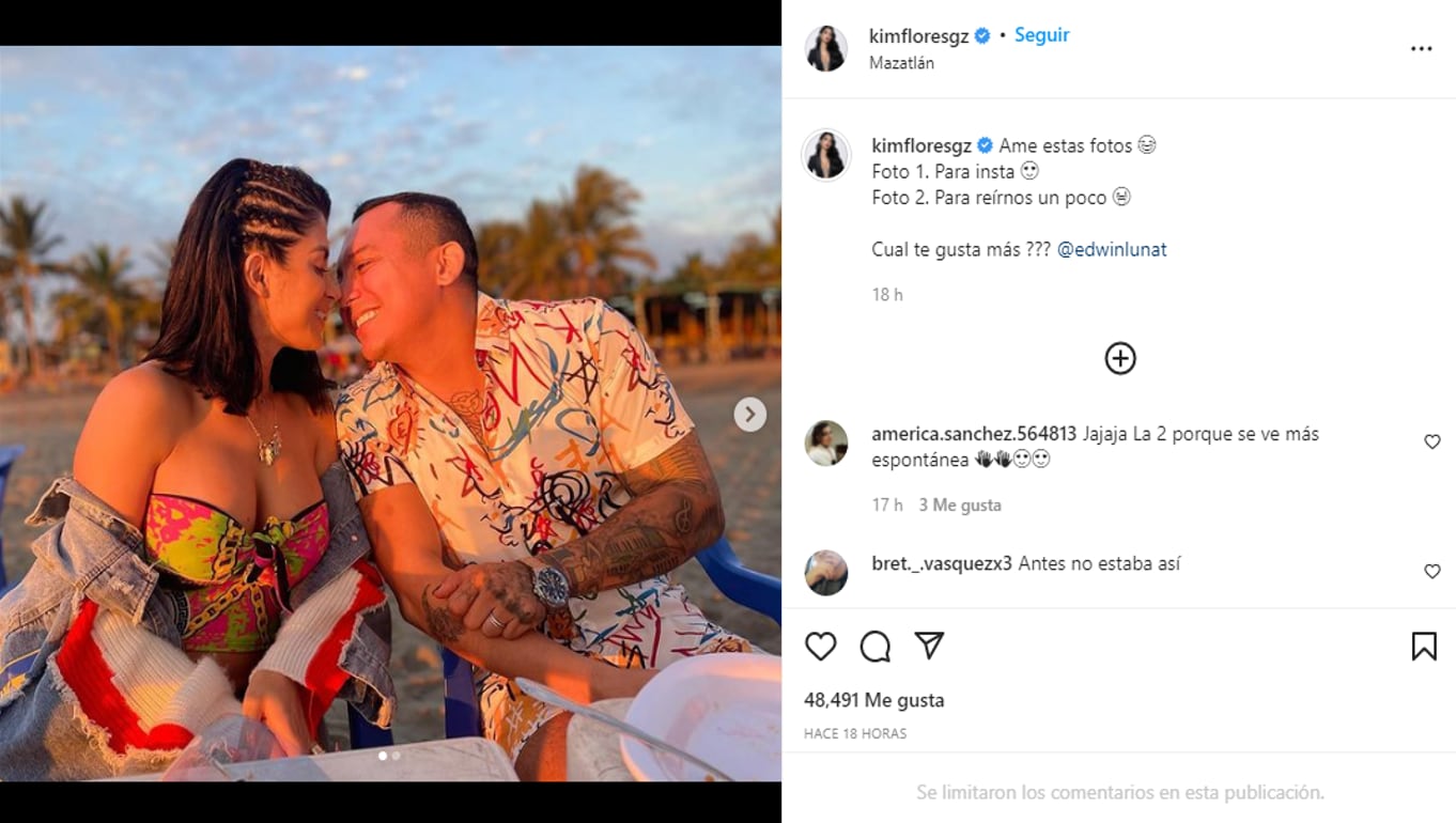 Kimberly Flores y Edwin Luna