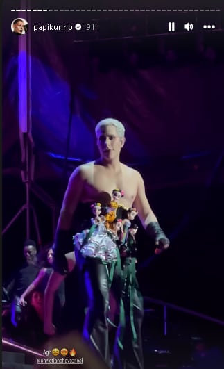 Christian Chávez con nuevo outfit de Frida Kahlo en concierto de RBD