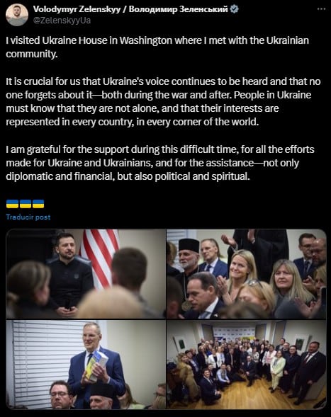 Volodímir Zelenski agradece a Donald Trump