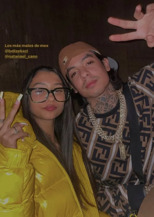 Natanael Cano junto a Bb Trickz