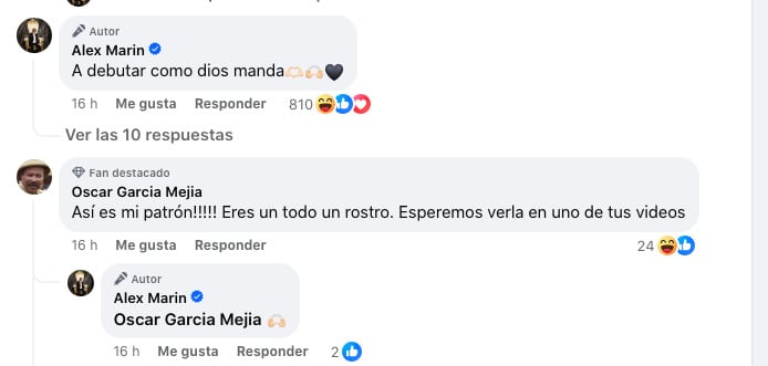 Alex Marín comenta sobre si colaborará con la chica Movistar