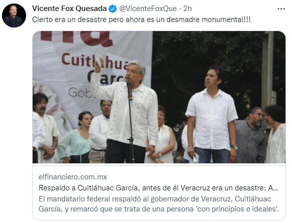 Vicente Fox, tuit