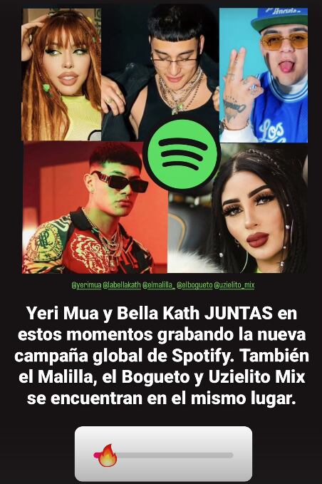 Bellakath y Yeri Mua juntas para grabar una campaña de Spotify