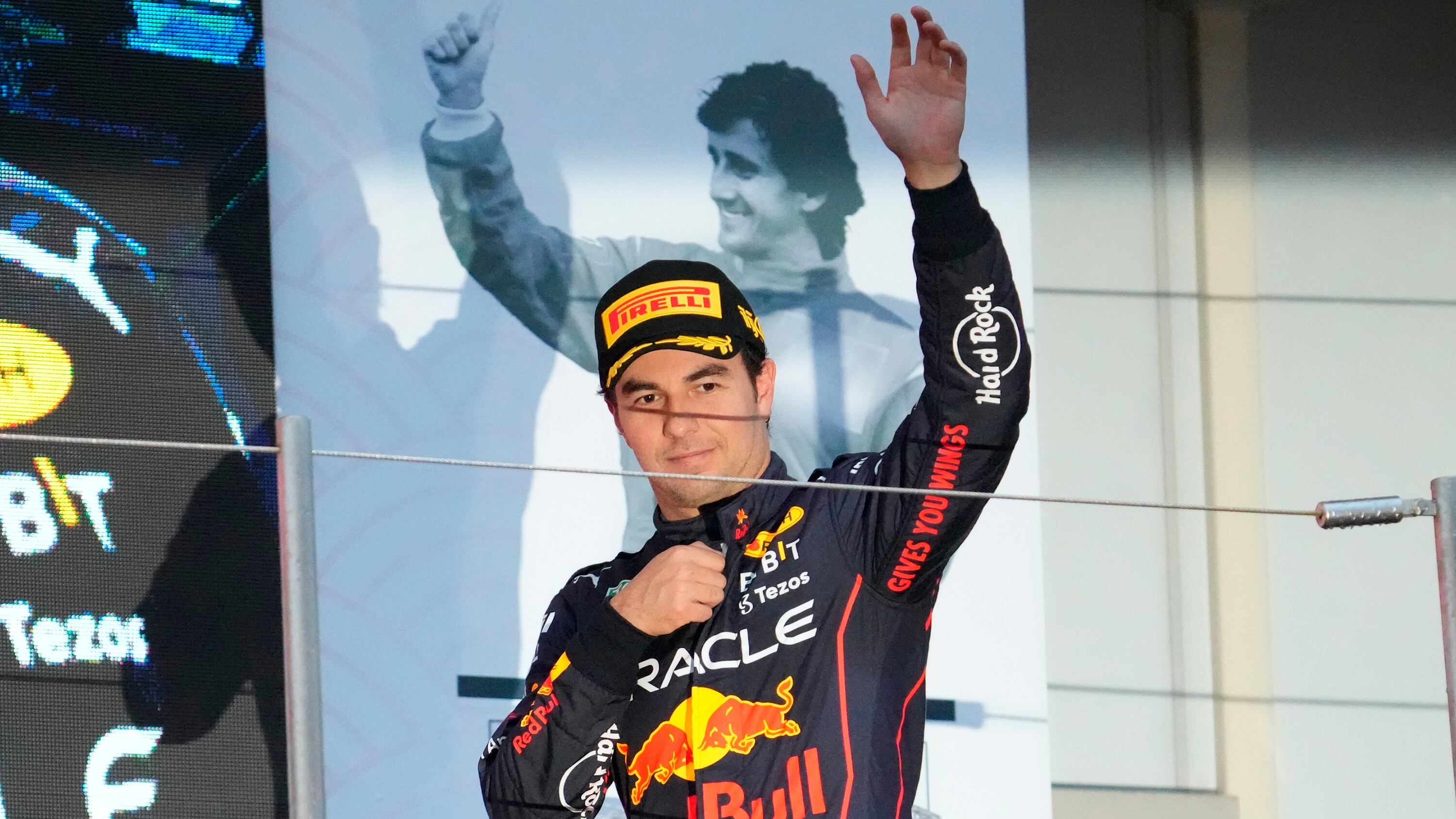 Checo Pérez (AP Photo/Toru Hanai)