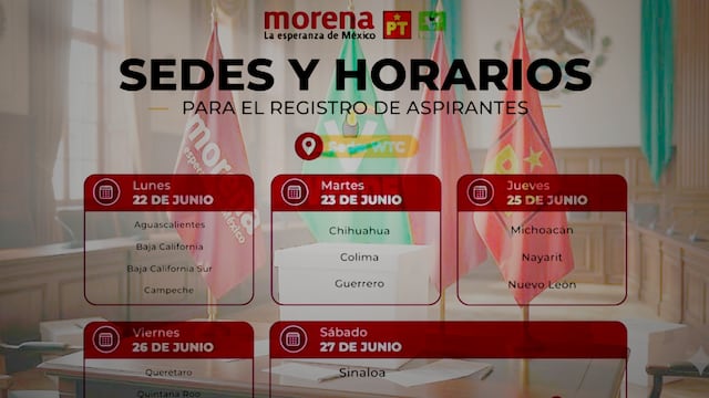 El registro de aspirantes de la alianza será del 22 al 27 de junio de 2026