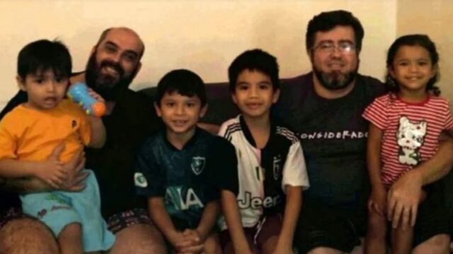 Rafael de Souza, Pedro Miguel de Souza, y sus cuatro hijos