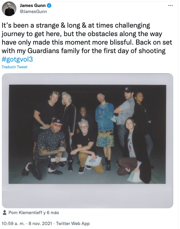 James Gunn anuncia inicio de rodaje 'Guardianes de la Galaxia Vol. 3'