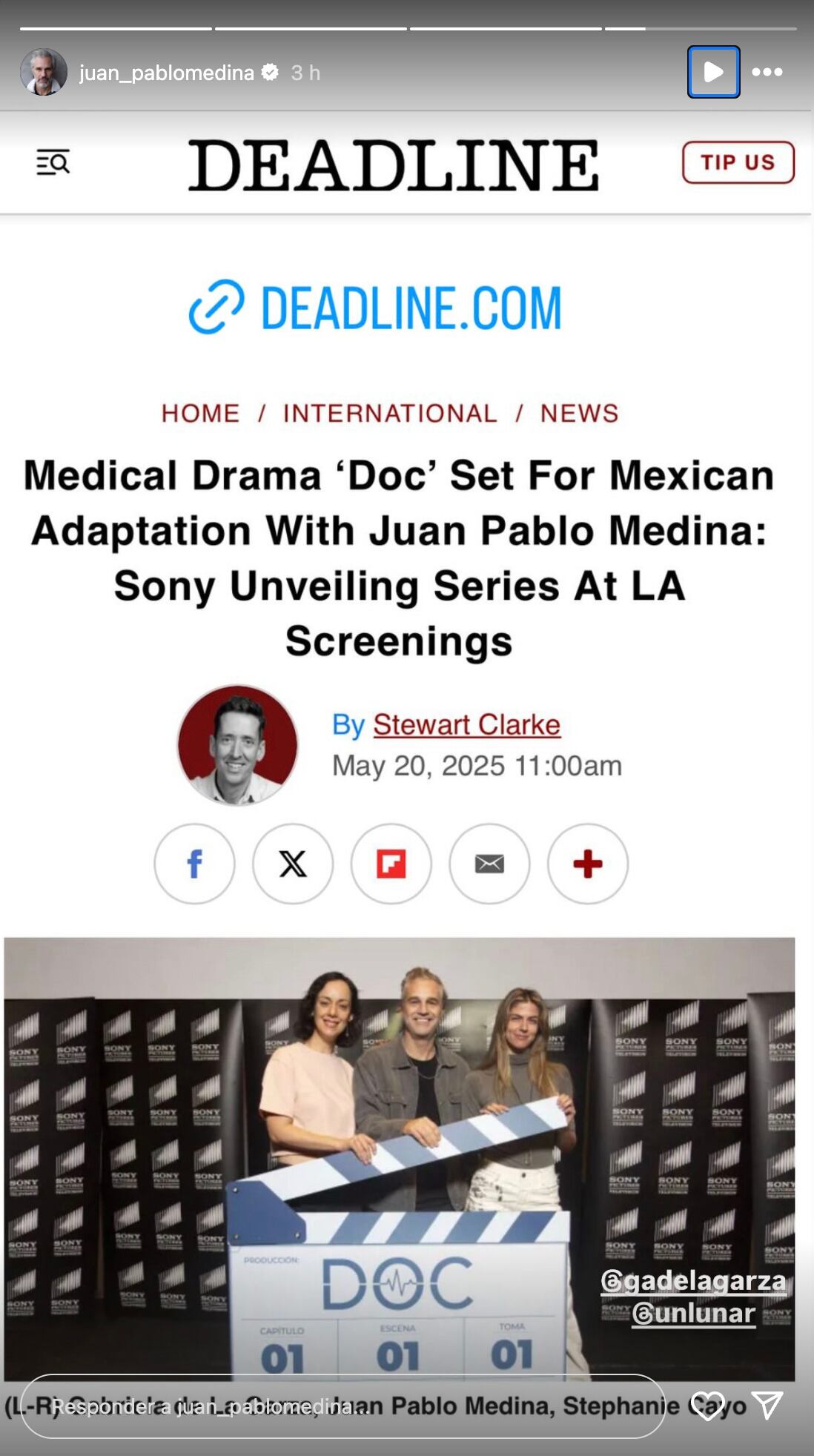 Juan Pablo Medina será protagonista de la versión mexicana 'Doc'