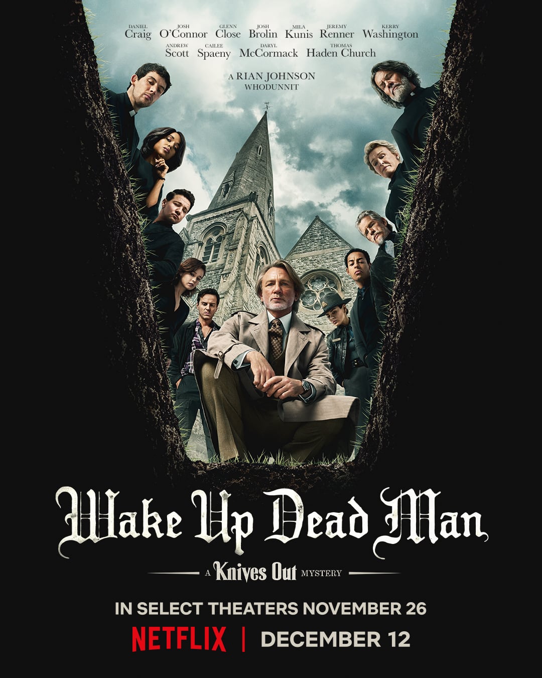 El tráiler de 'Wake Up Dead Man: Un misterio de Knives Out' en YouTube revela su fecha de estreno en Netflix