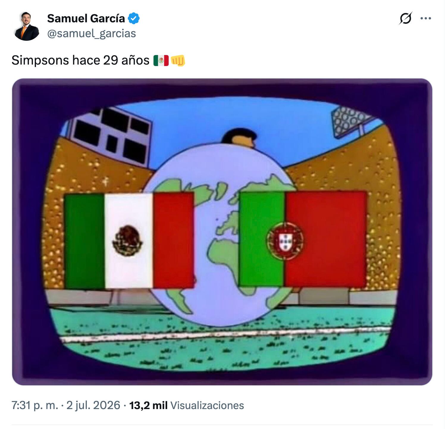 Samuel García espera el México vs Portugal