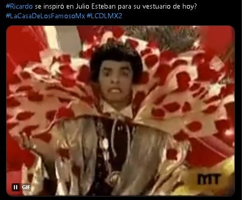 Meme de Ricardo Peralta por su look en La Casa de los Famosos México 2024.