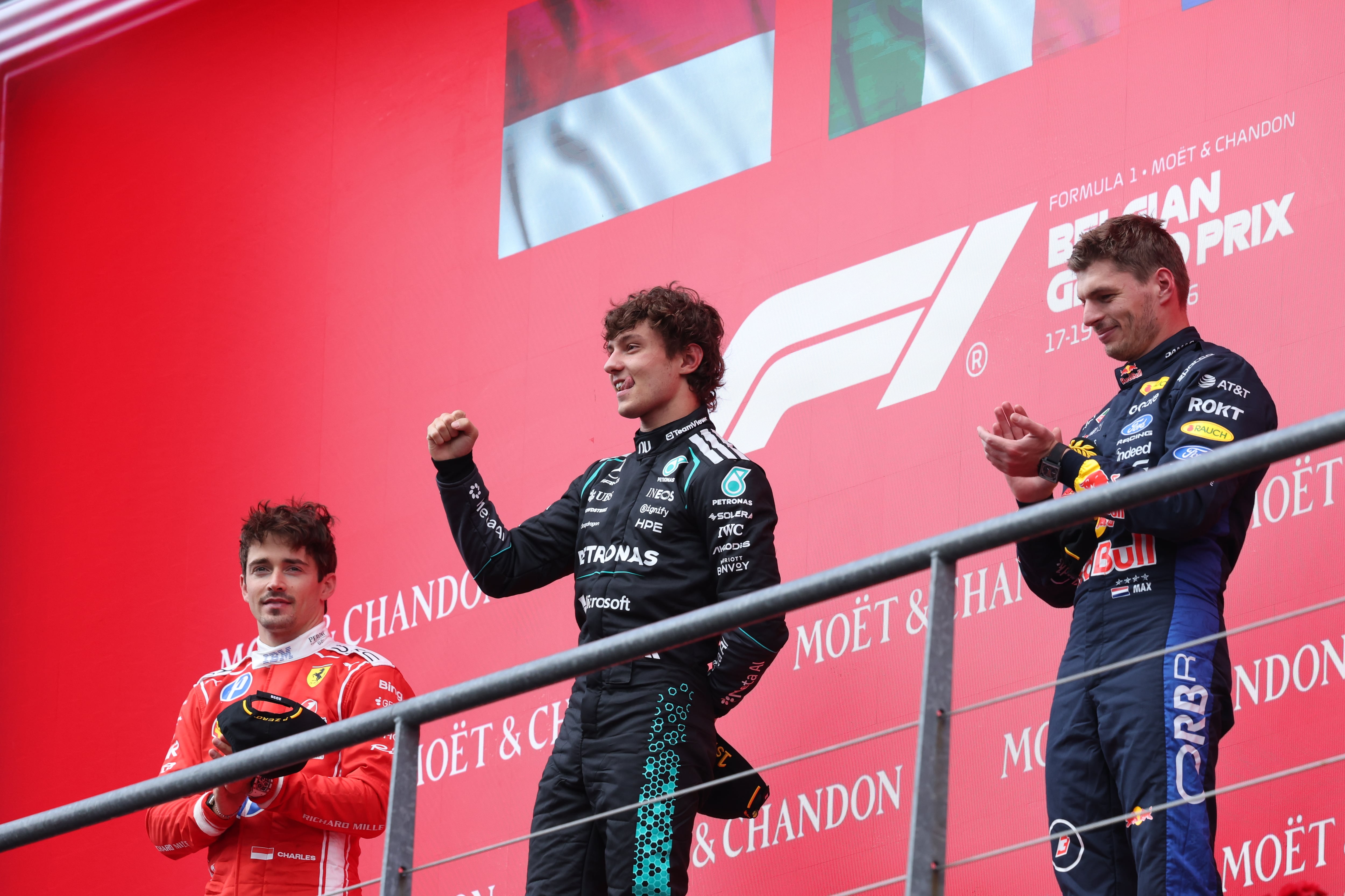 Podio del GP de Bélgica