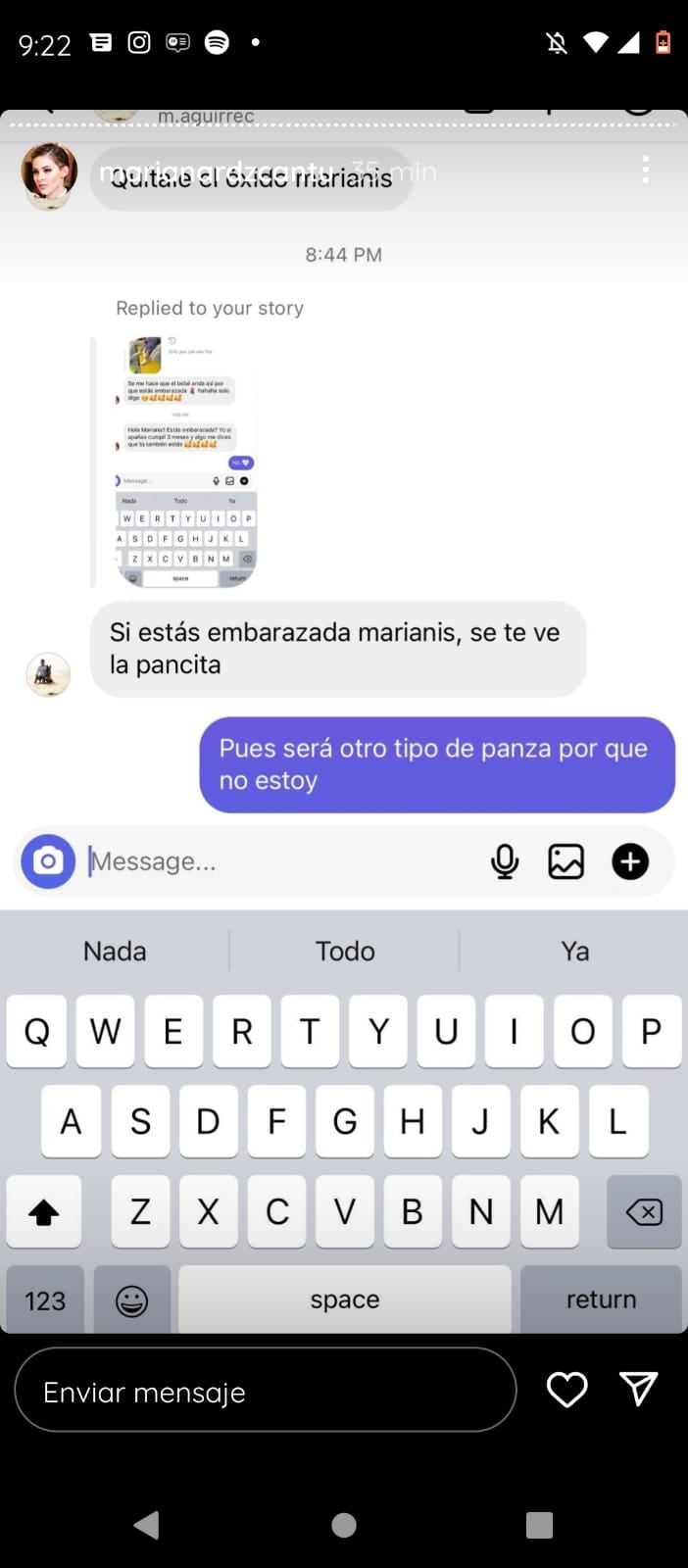 Mariana Rodríguez no está embarazada