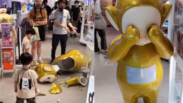 Niño rompe teletubbie.