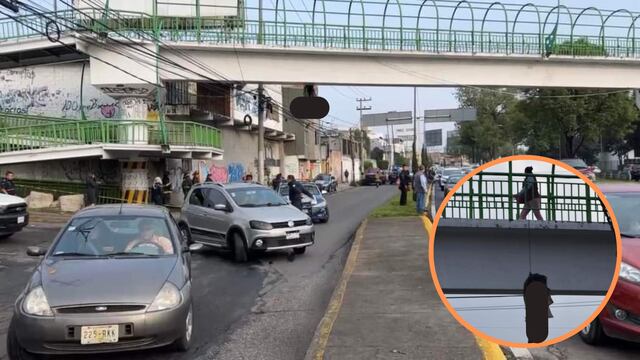 Aparecen restos de un cuerpo humano colgados en puente de Paseo Tollocan, en Toluca
