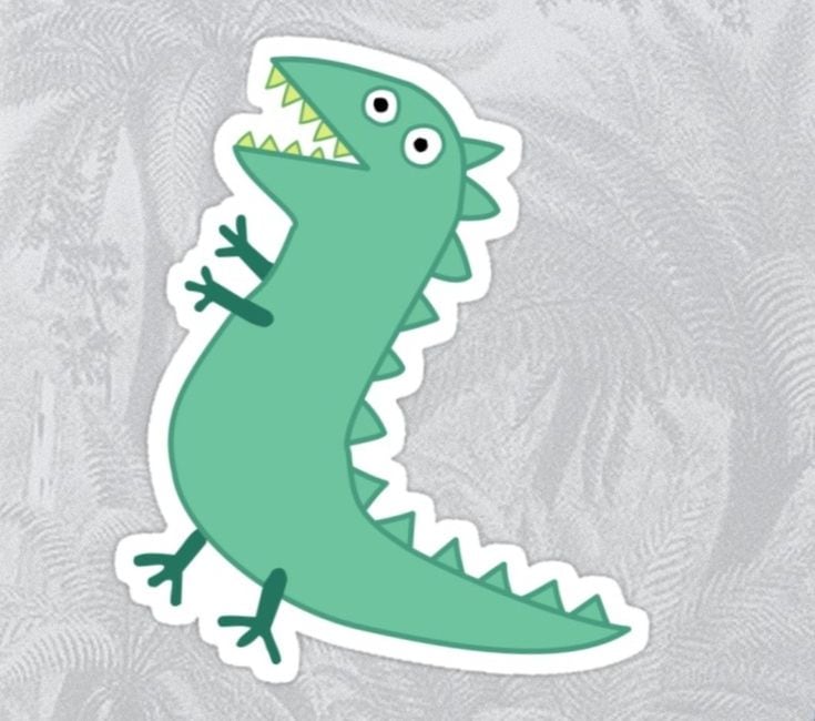 Sticker dinosaurio de George: Peppa Pig