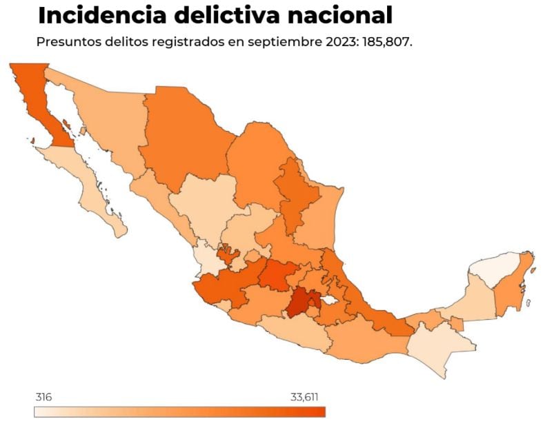 Captura de pantalla del Secretariado Ejecutivo del Sistema Nacional de Seguridad Pública