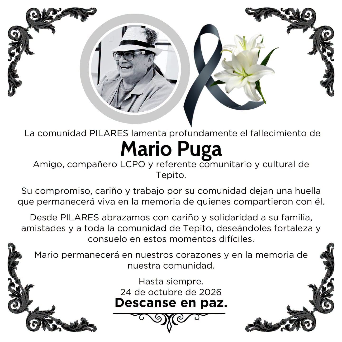 Muere Mario Puga
