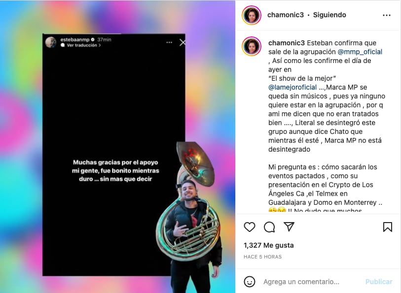 la banda Marca MP se desintegró y Esteban Salcedo fue el último en decir adiós