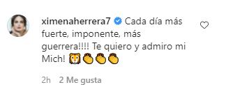 Ximena Herrera manda comentario a Michelle Vieth.