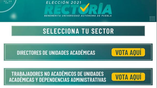 Elección electrónica de rectoría de la BUAP 2021