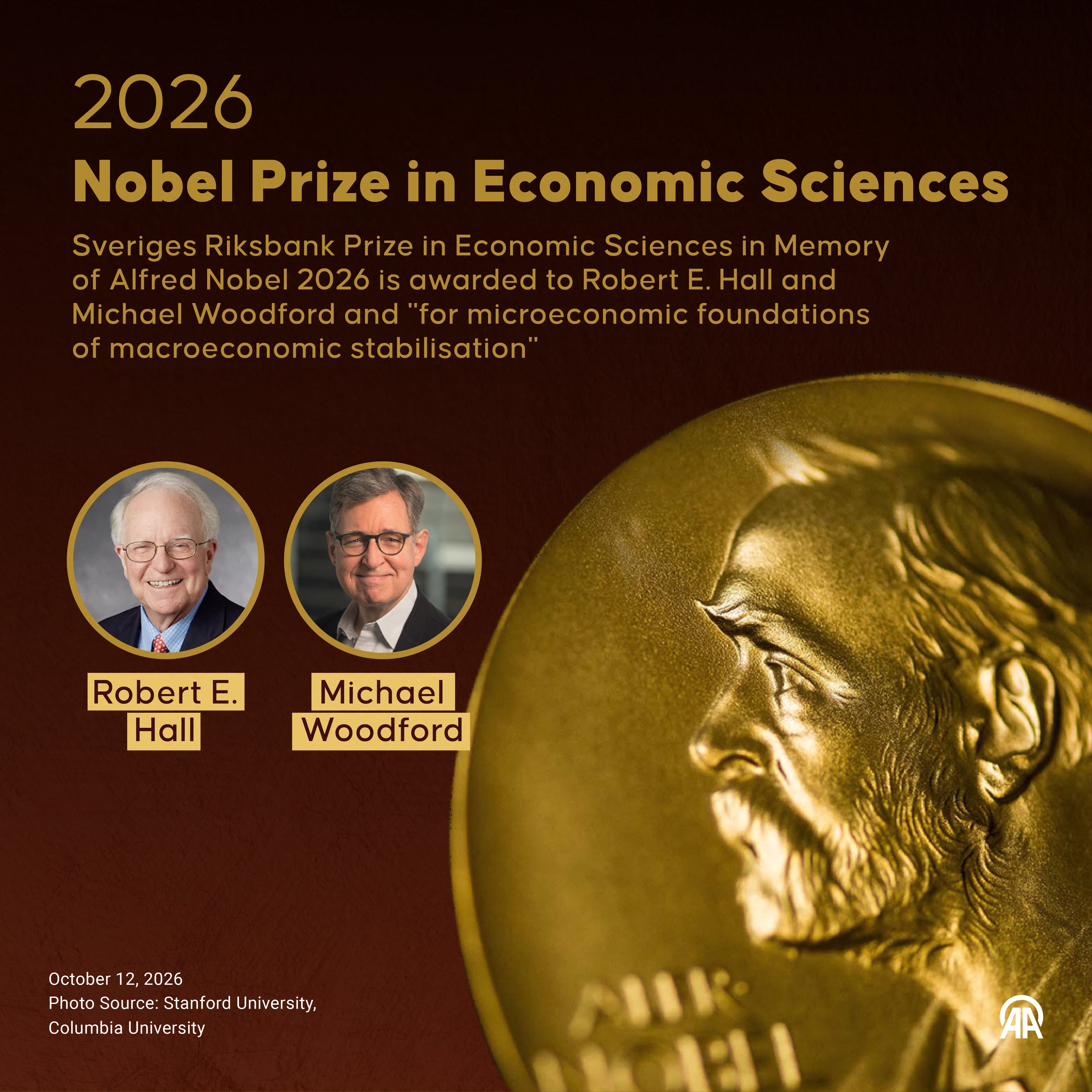 Robert E. Hall y Michael Woodford ganan el Premio Nobel de Economía 2026