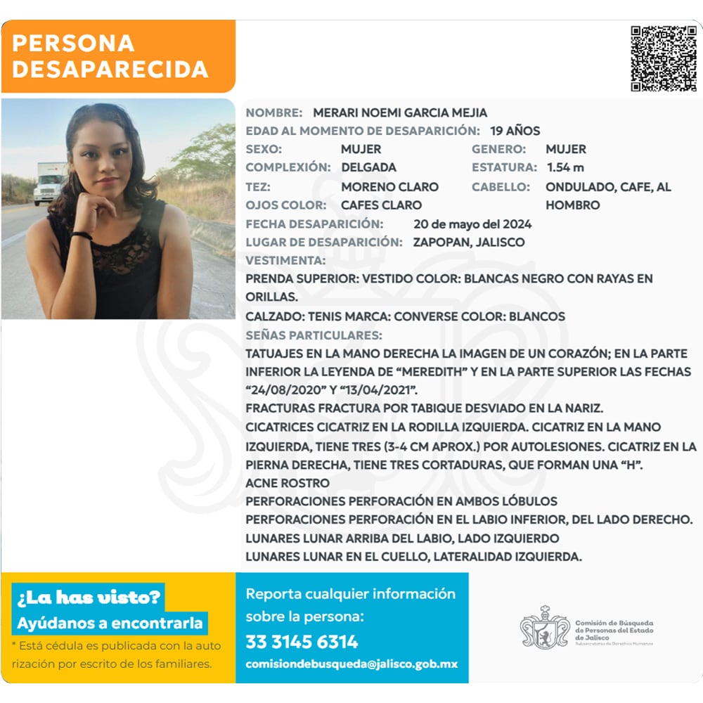 ¿Quién es Merani García? Joven desaparecida en mayo de 2024