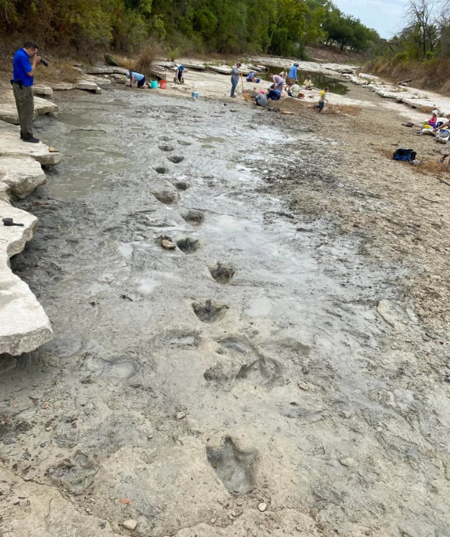 Huellas de dinosaurios en Texas