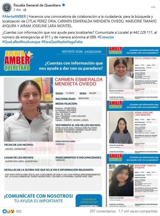 Desaparecen cuatro adolescentes de la Casa Hogar del Niño Jesús en Querétaro