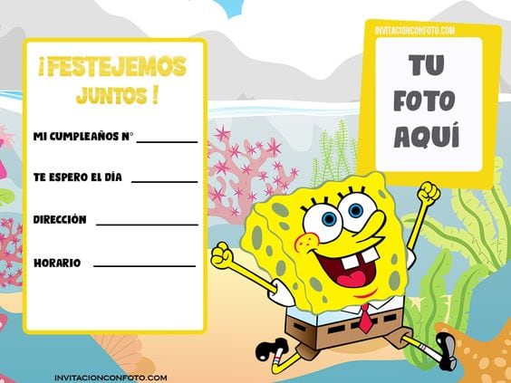 Tarjetas de Bob Esponja de cumpleaños