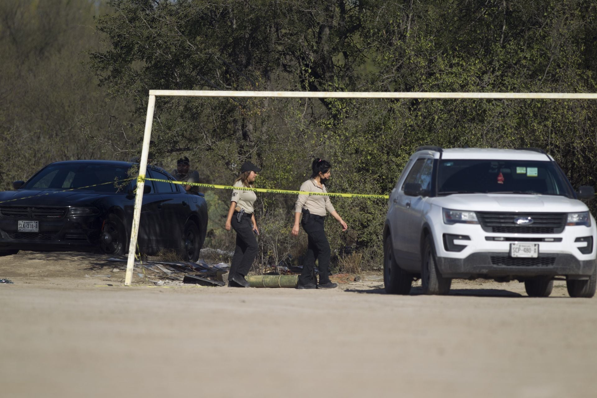 Lugar donde se encontraron 10 cuerpos en fosas clandestinas en Escobedo, Nuevo León