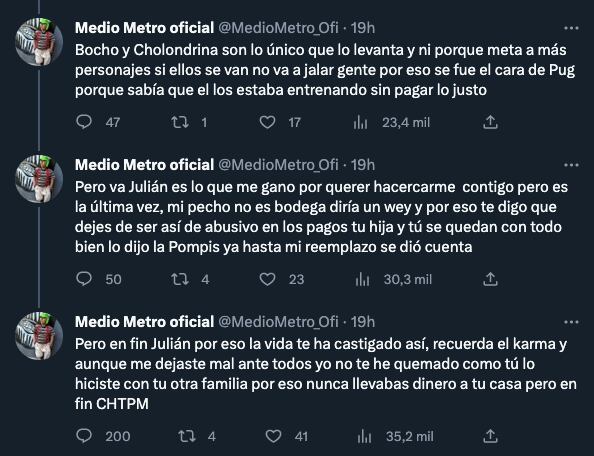 Medio Metro original lanza un contundente mensaje a Sonido Pirata