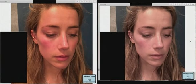 Fotos de Amber Heard supuestamente editadas