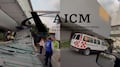 Puente peatonal colapsa en Terminal 1 del AICM; una conductora afectada