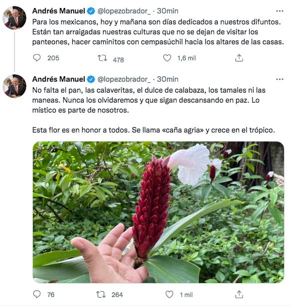 Tuit de AMLO