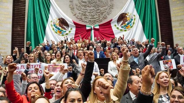 Diputados de Morena al terminar la sesión ordinaria manifestaron su apoyo a Claudia Sheinbaum, presidenta de México, en las decisiones que tome ante las medidas del gobierno estadounidense