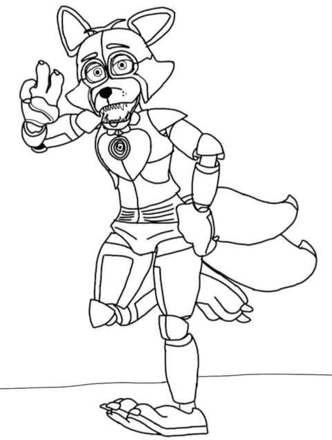 Dibujos de Foxy de Five Nights at Freddy’s para colorear e imprimir