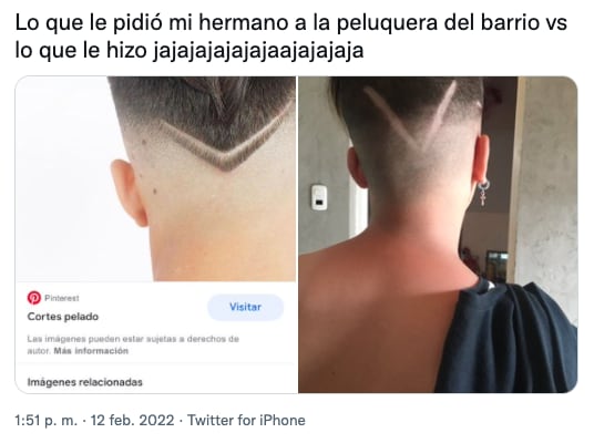 Publicación sobre el corte de cabello