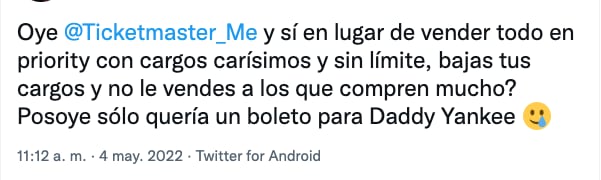 Crítica por boletos agotados para Daddy Yankee